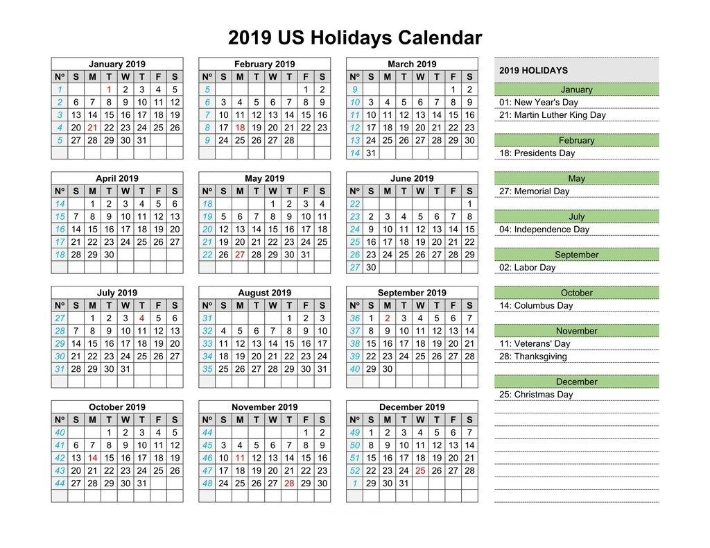 Usa Bank Holidays 2019 Calendar A Pinterest Calendar 2019