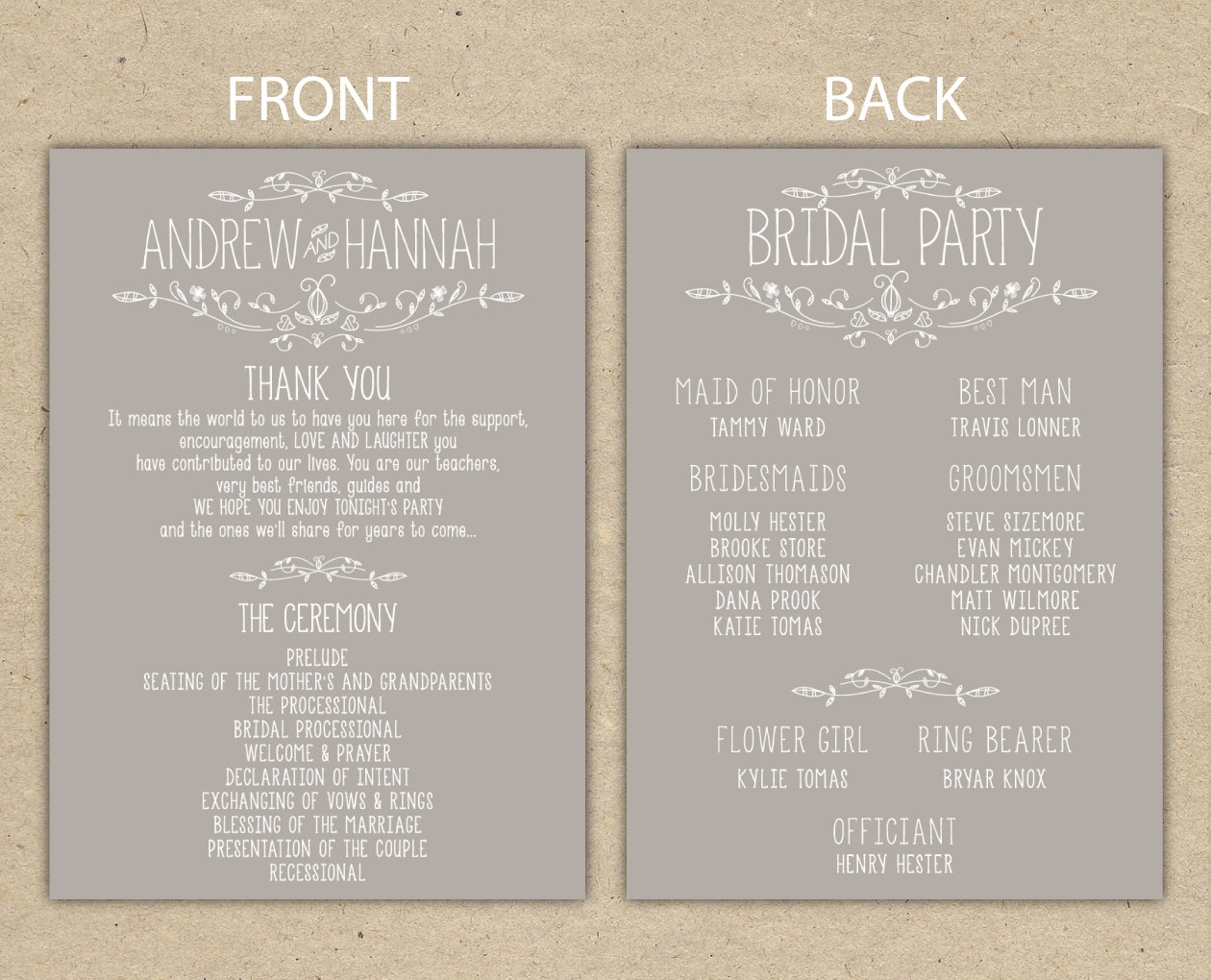 004 Free Printable Wedding Program Templates Downloadable Forte