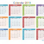 12 Month 2019 Calendar Printable On 1 Page Us Edition Free