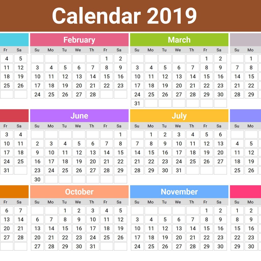 2019 Calendar Png Transparent Images Png All