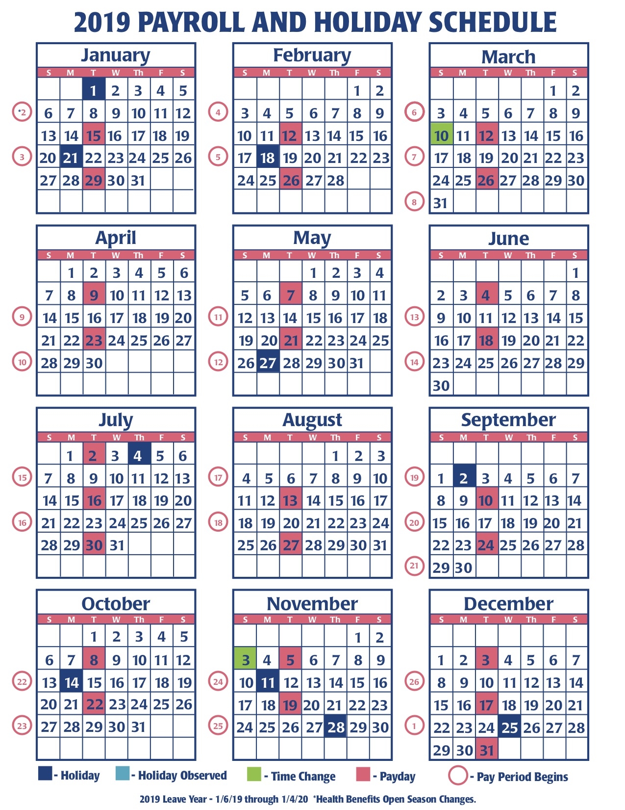 2019 Faa Payroll Calendar Faa Managers Association