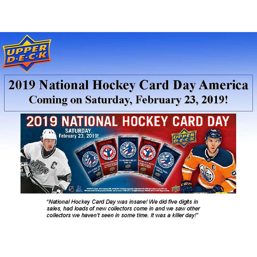 2019 Upper Deck National Hockey Card Day America Packs 