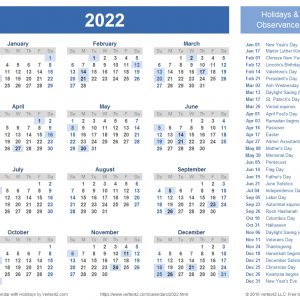 2022 Calendar Templates And Images