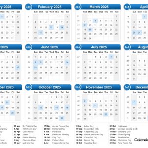 2025 Calendar