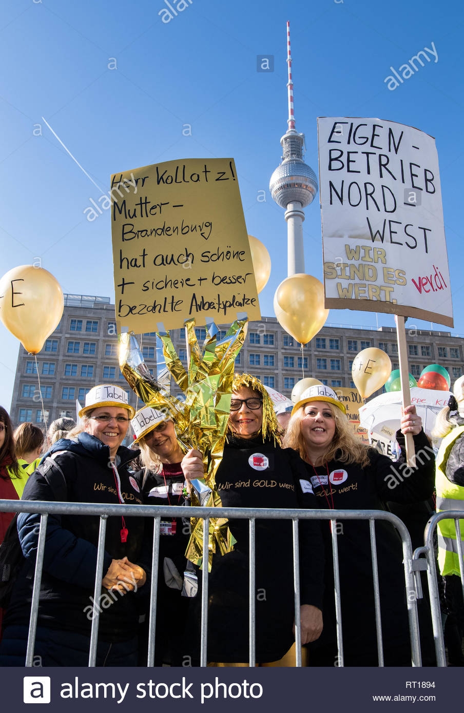 27 February 2019 Berlin Striking Teachers And Educators