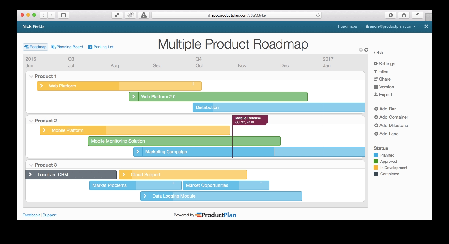 3 Example Roadmaps For Product Managers 