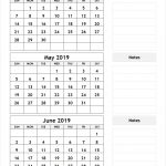 3 Month Calendar April May June 2019 30 Day Calendar