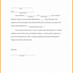 30 Days Notice Letter To Landlord Template Collection Letter Templates