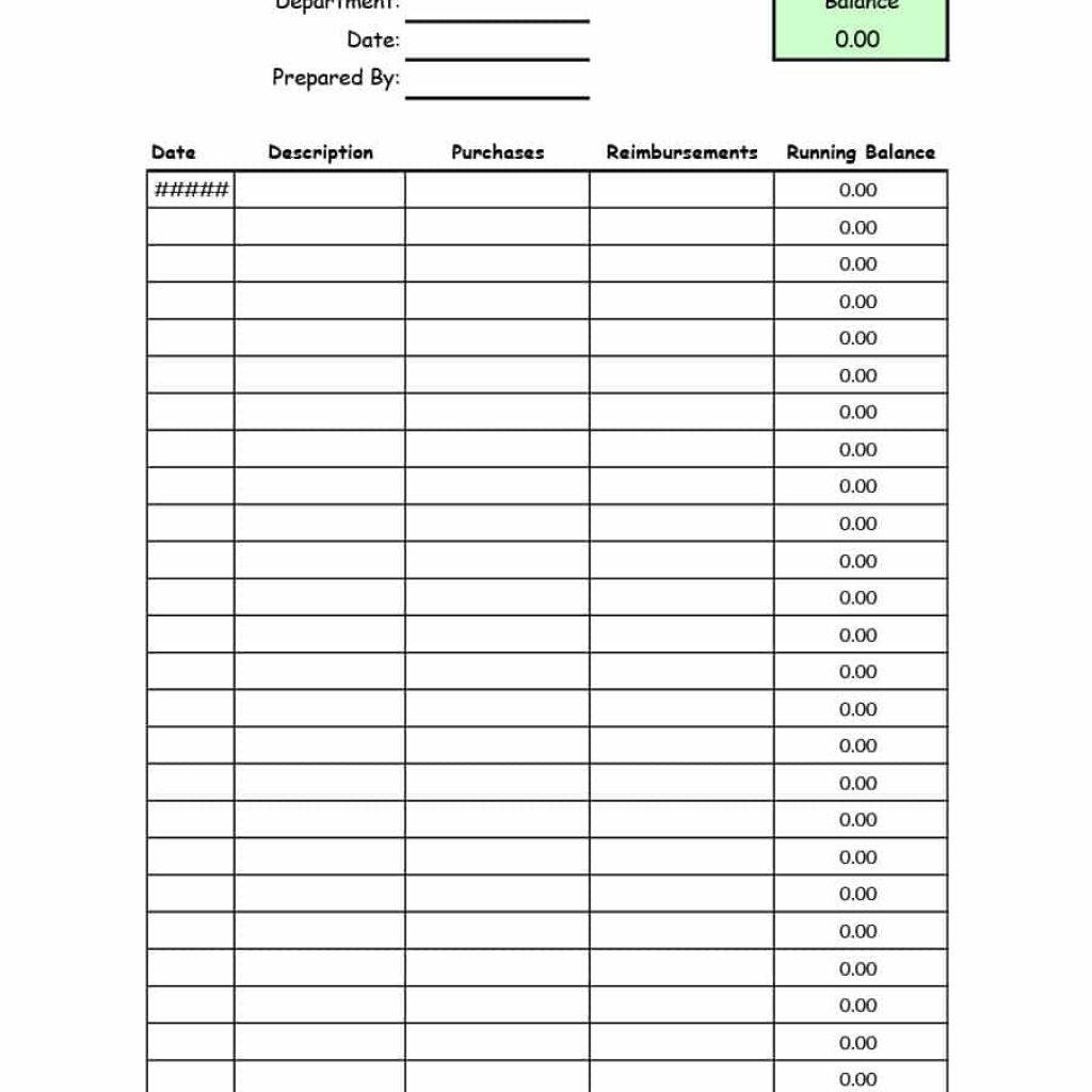 40 Petty Cash Log Templates Forms Excel Pdf Word Template Lab