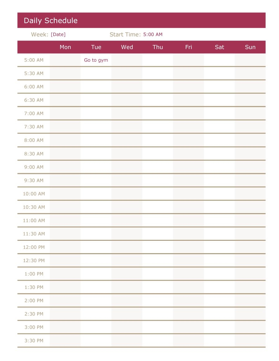 40 Printable Daily Planner Templates Free Template Lab