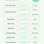 6 Long Weekends In Singapore In 2019 Bonus Calendar Cheatsheet