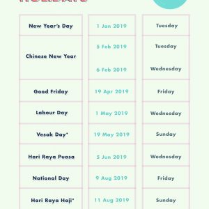 6 Long Weekends In Singapore In 2019 Bonus Calendar Cheatsheet