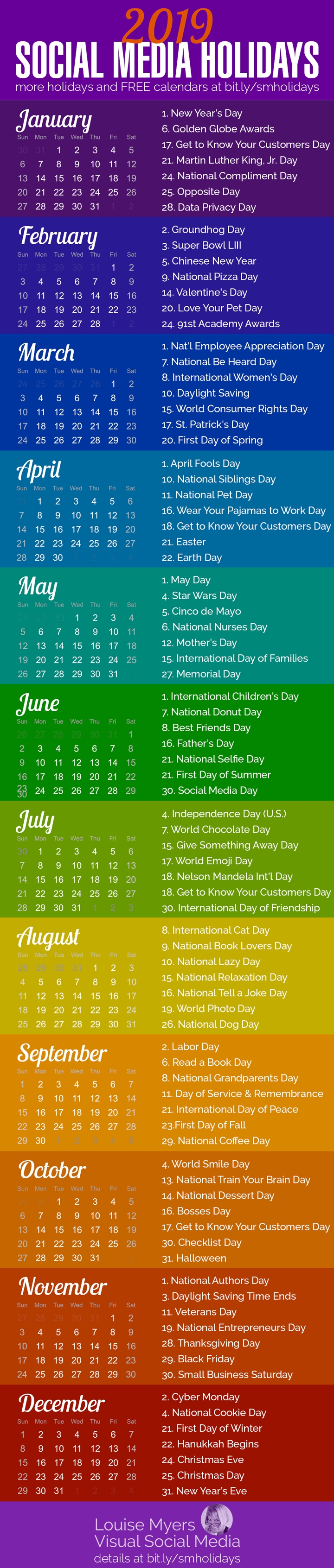 84 Social Media Holidays You Need In 2019 Indispensable 