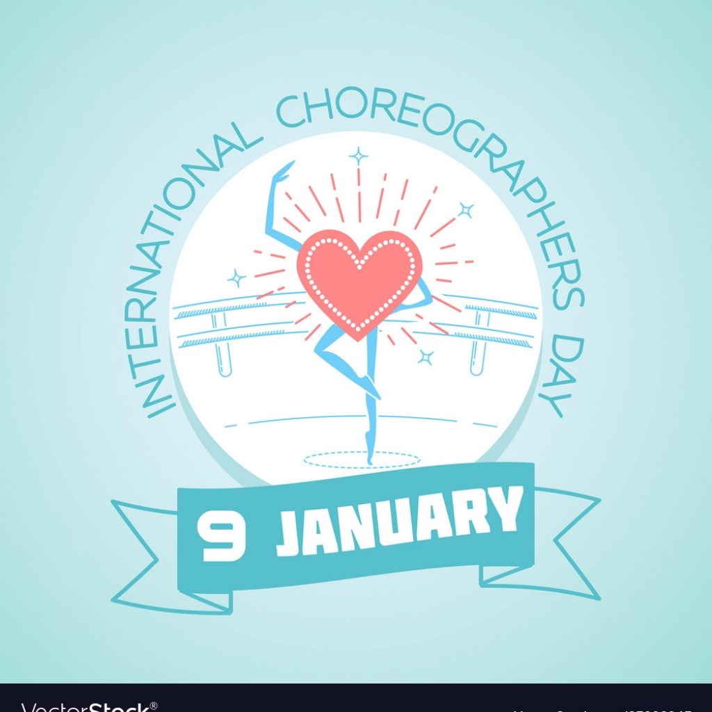 9 January International Choreographers Day Vector Image