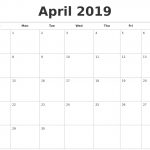 April 2019 Calendars Free