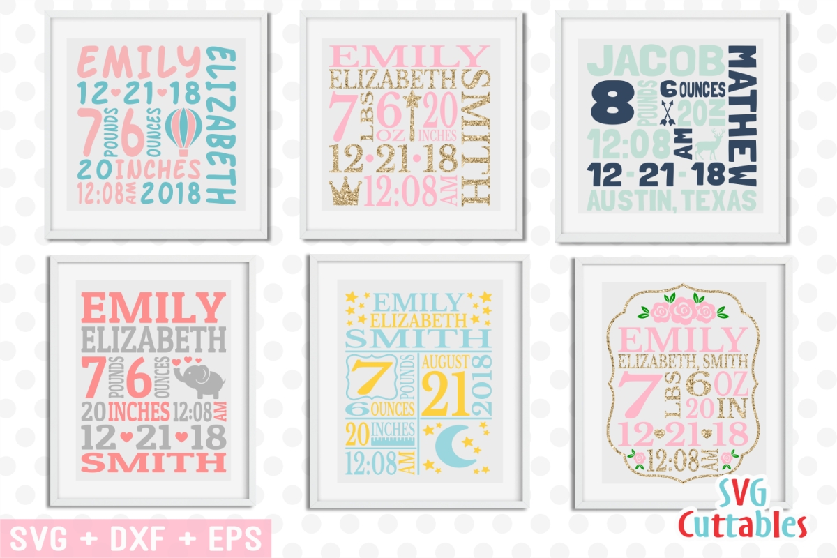 Ba Birth Announcement Template Bundle