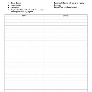 Basketball Sign Up Sheet Beertest