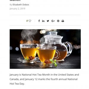 Belles Celebrate National Hot Tea Day 12 Jan 2019