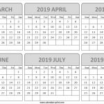 Blank March August 2019 Half Year Calendar Pdf Jpg Png