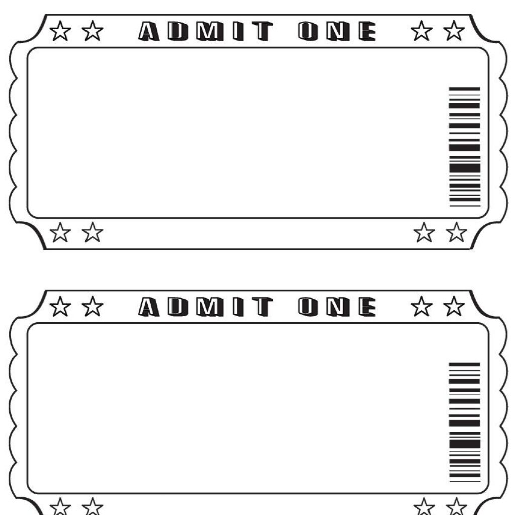 Blank Ticket Diy And Crafts Ticke