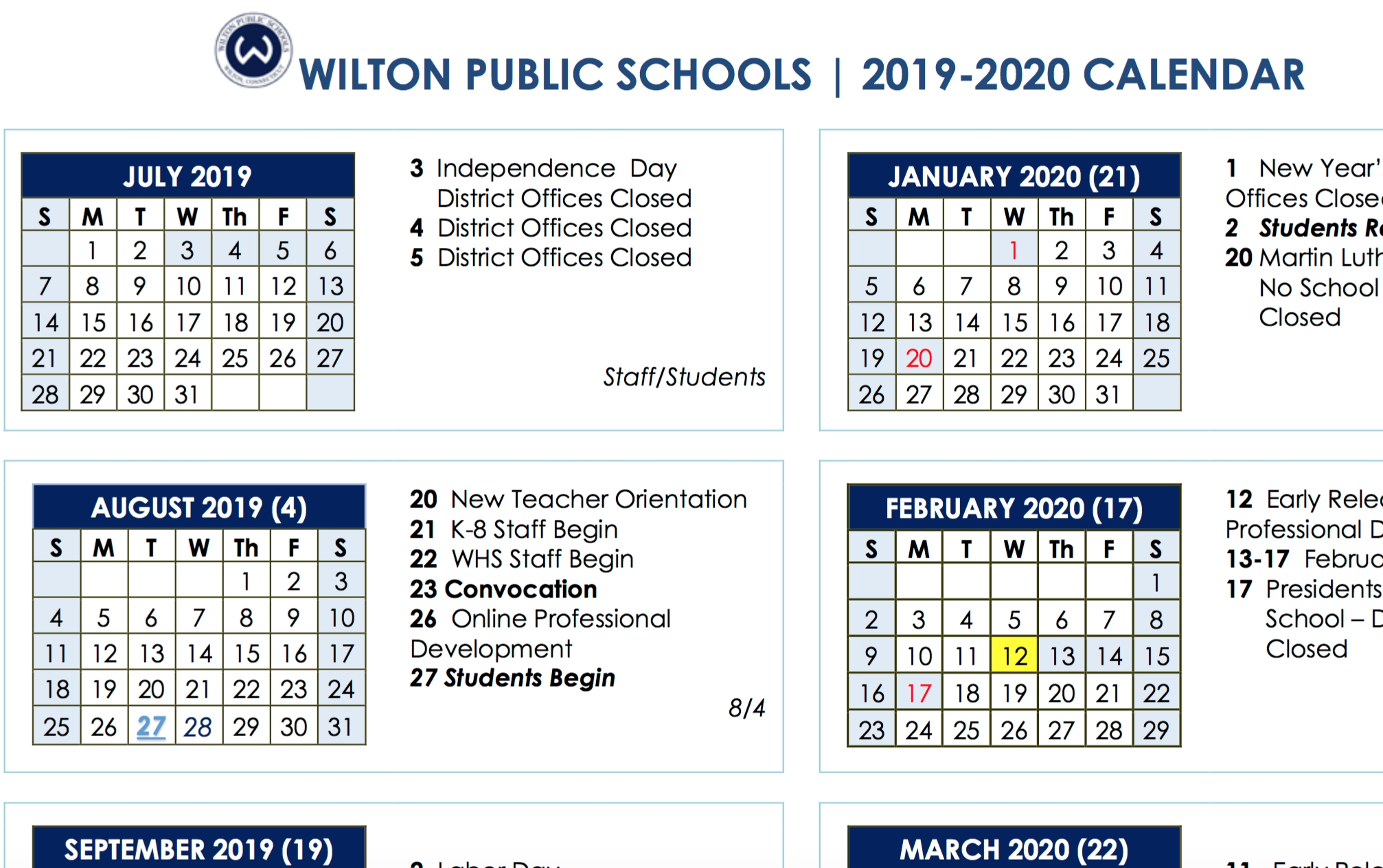 Board Of Education Approves 2019 2020 And 2020 2021 School Year 