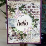 Brick Stencil And Embossing Paste Over Book Print Paper Stampin Up