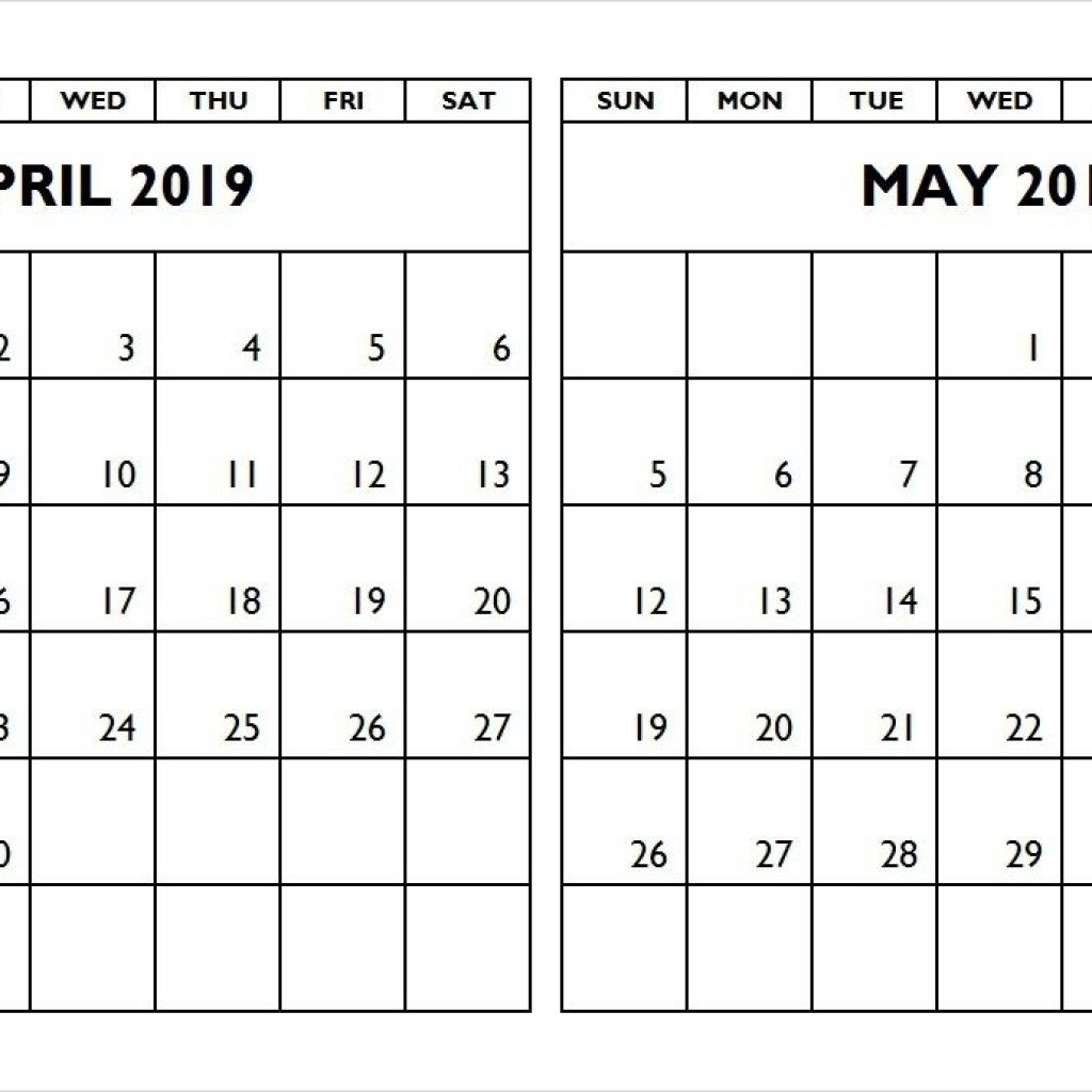 Calendar April May 2019 Gurekubkireklamoweco