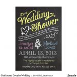 Chalkboard Couples Wedding Shower Invitation Elegant Chalkboard