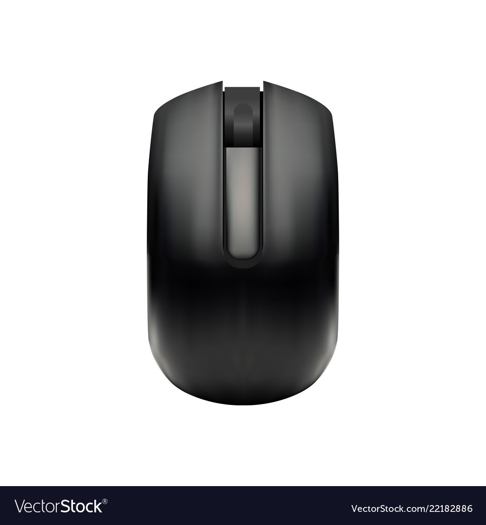 Computer Wireless Mouse Mock Up Template Vector Image 