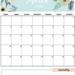 Cute March 2018 Calendar To Print Printable Calendario March