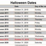 Days Of Halloween 2019 Halloween 2019 Date Hallowen Costum Udaf