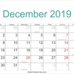 December 2019 Calendar Holidays Free December 2019 Calendar