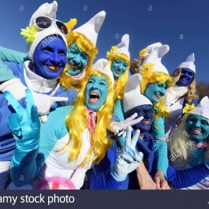 Dressed As Smurfs Stock Photos Dressed As Smurfs Stock Images