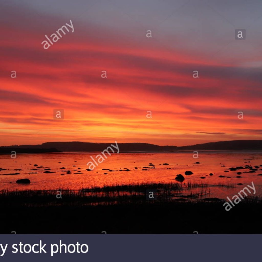 Dundee Uk 21st January 2019 Sunrise Over The Tay Estuary After