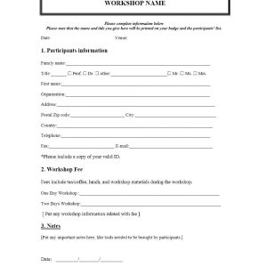 Event Registration Form Template Microsoft Word Besttemplate123