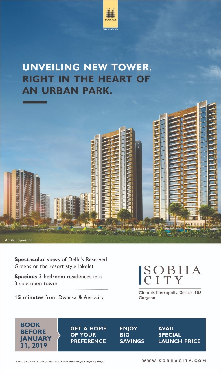 Excellent Price Deal Gurgaon Own Your Sobha Home Before January