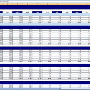 Family Budget Template Ple Of Spreadsheet In Excel Monthly And