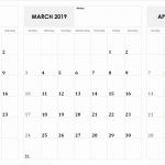 February March April 2019 Calendar February Month Calendar 2019