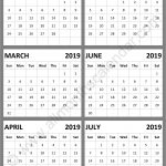 February March April May June July 2019 Calendar Template Calendar