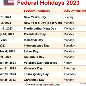 Federal Holidays 2023