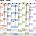 Fiscal Calendars 2019 As Free Printable Word Templates