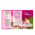 Floral 6 Tri Fold Brochure Program Funeral Pamphlets