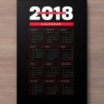 Free 2018 Wall Calendar Printable Design Template In Ai Pdf Eps