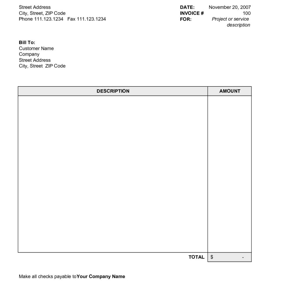 Free Business Invoice Template Best Business Template Free Invoice