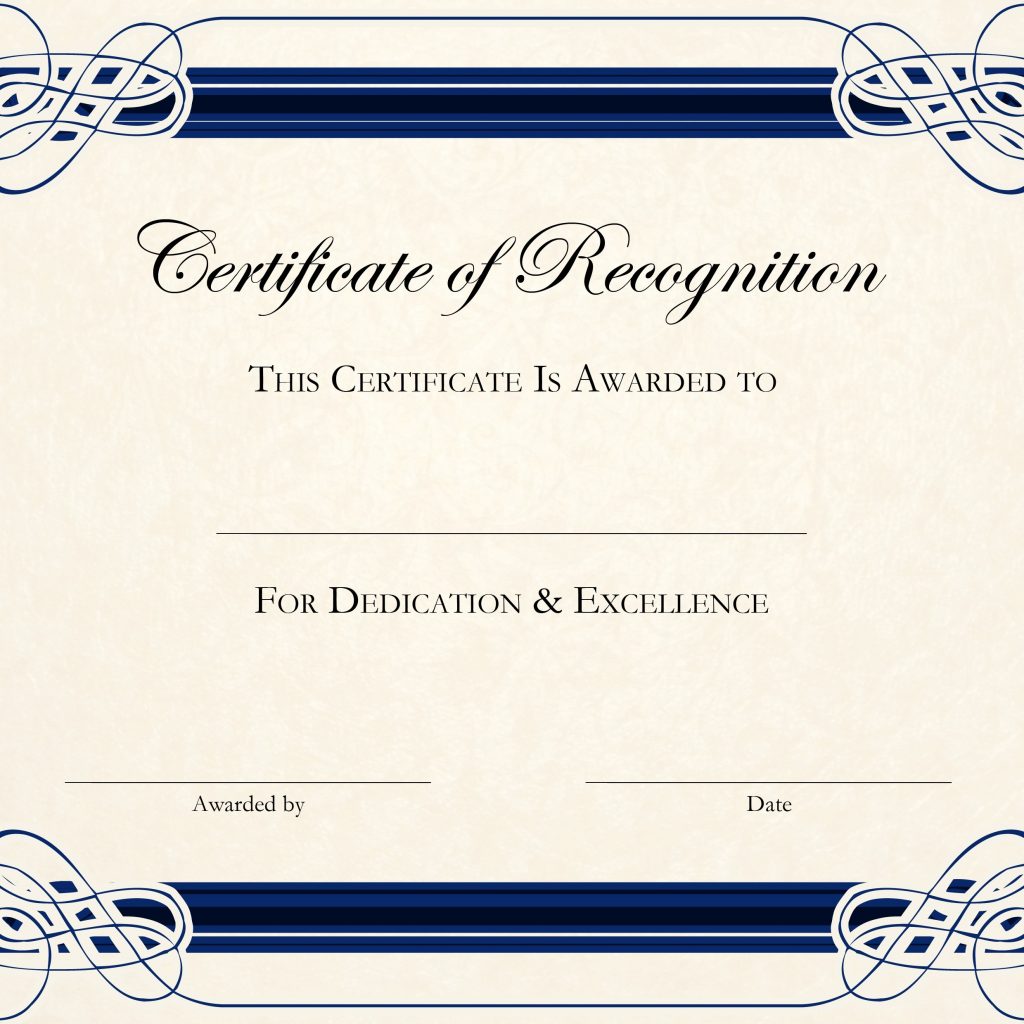 Free Certificate Templates For Word