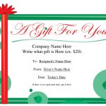 Free Christmas Gift Certificate Templates Ideas For The House