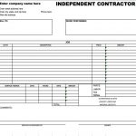 Free Independent Contractor Invoice Template Excel Pdf Word Simple