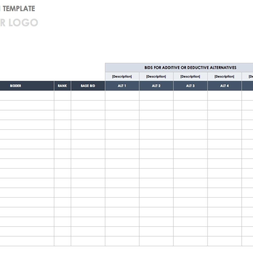 Free Price Comparison Templates Smartsheet