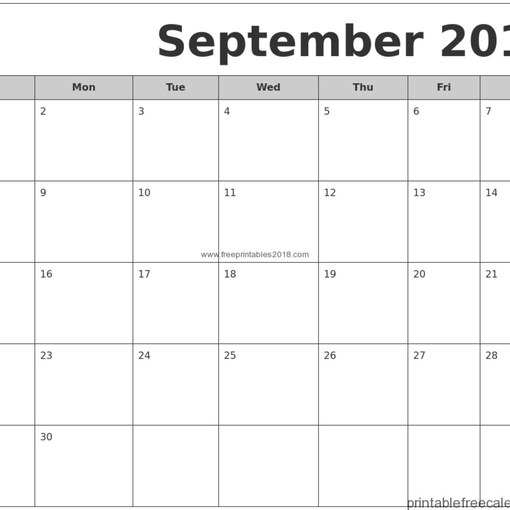 Free Printable September 2019 Calendar Templates Free Printables 2019