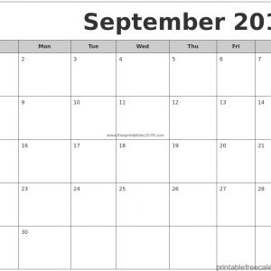 Free Printable September 2019 Calendar Templates Free Printables 2019